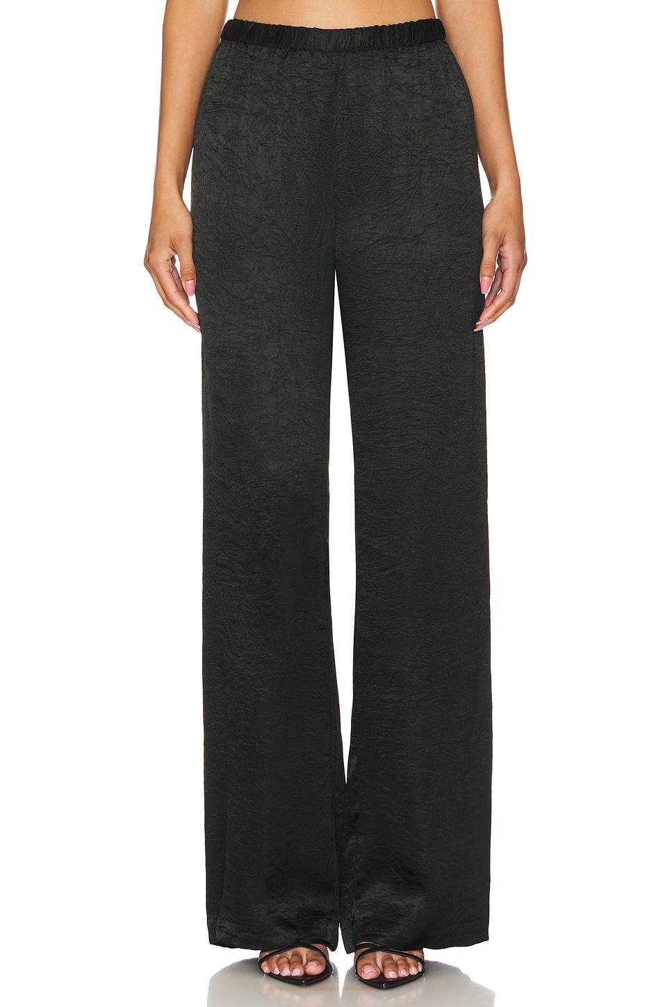 textured satin pant