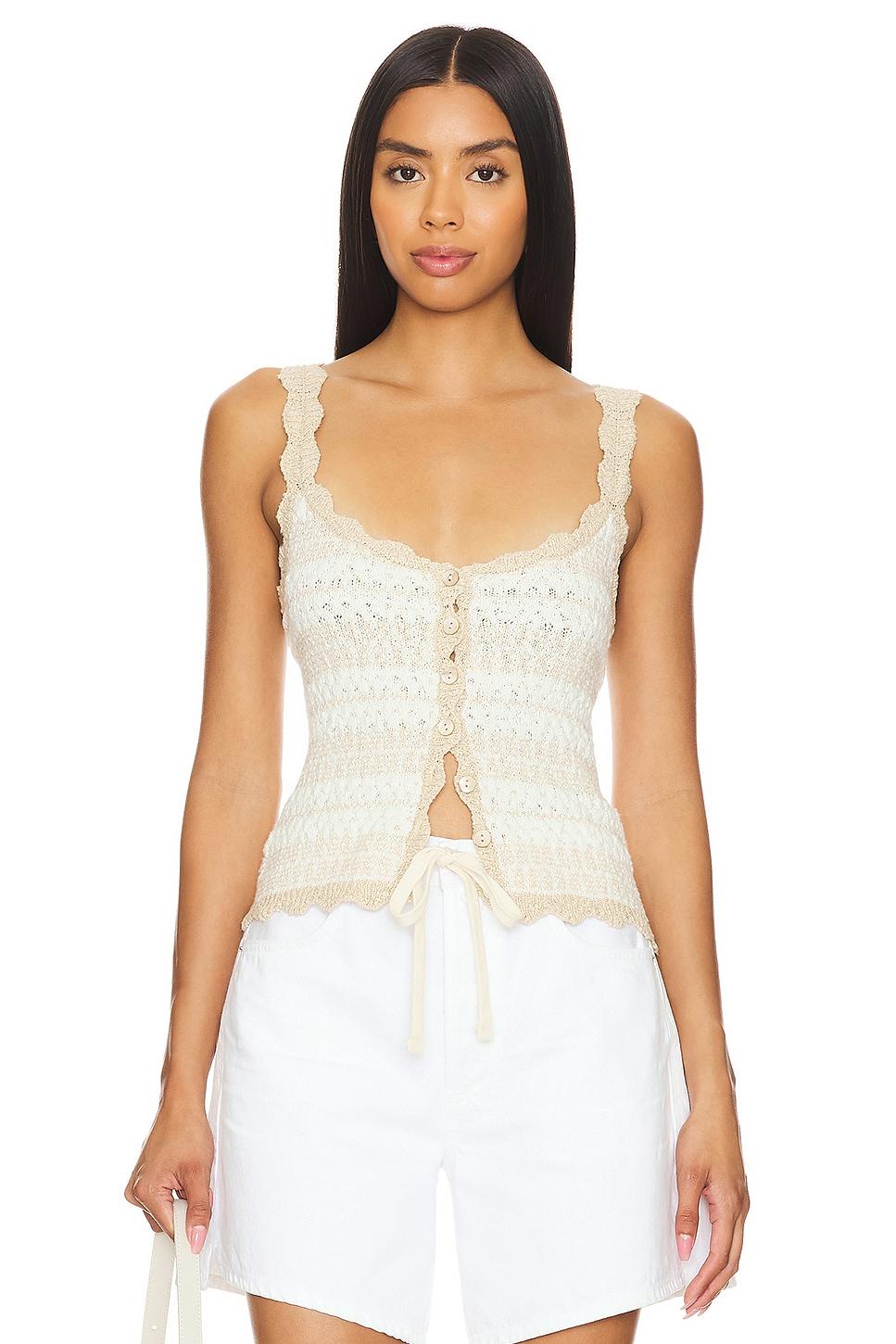 textured scalloped tank