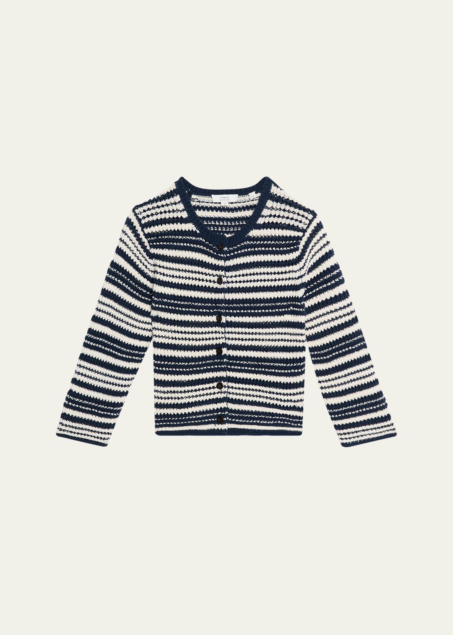 textured stripe cardigan