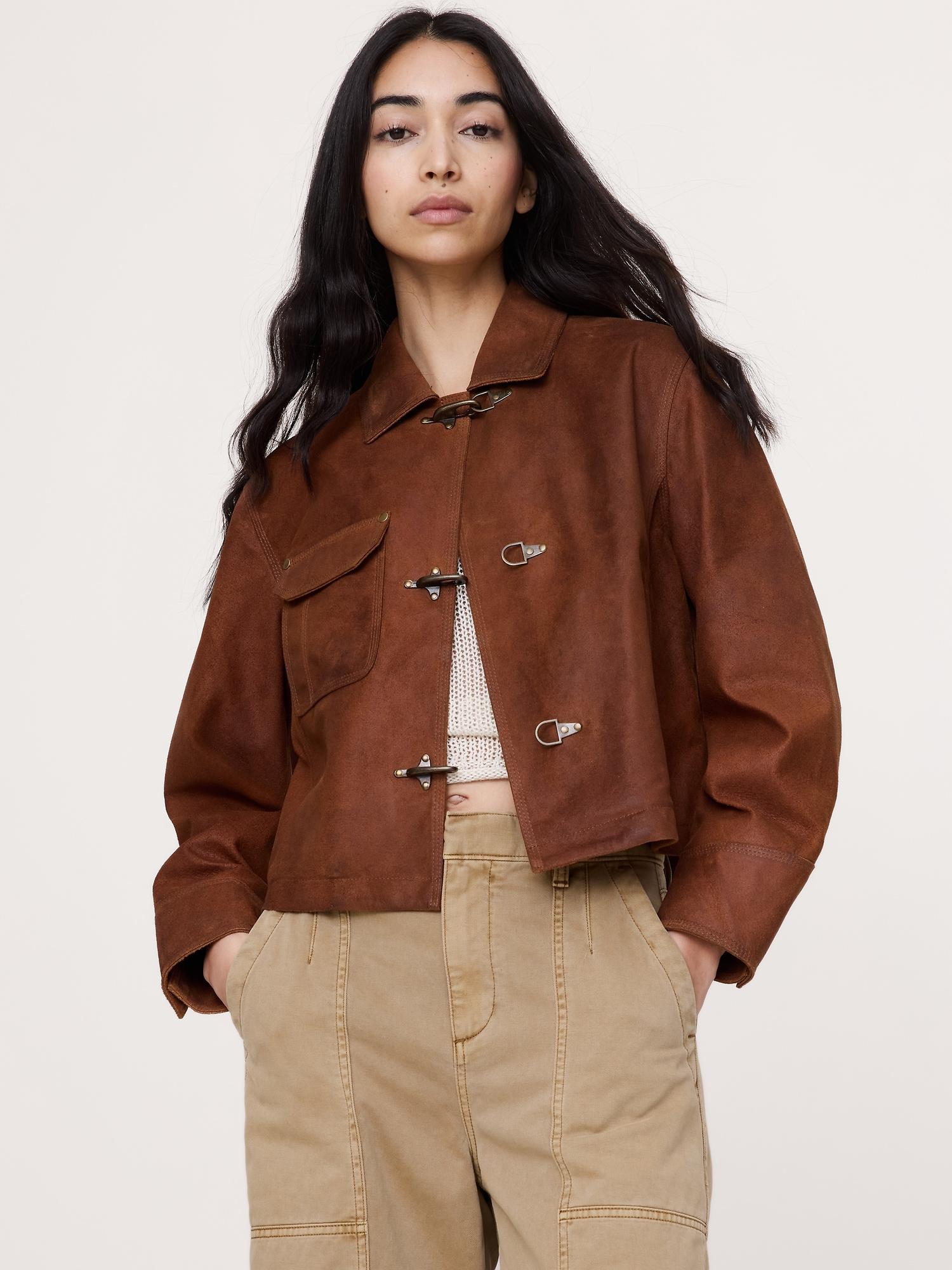 textured suede jacket