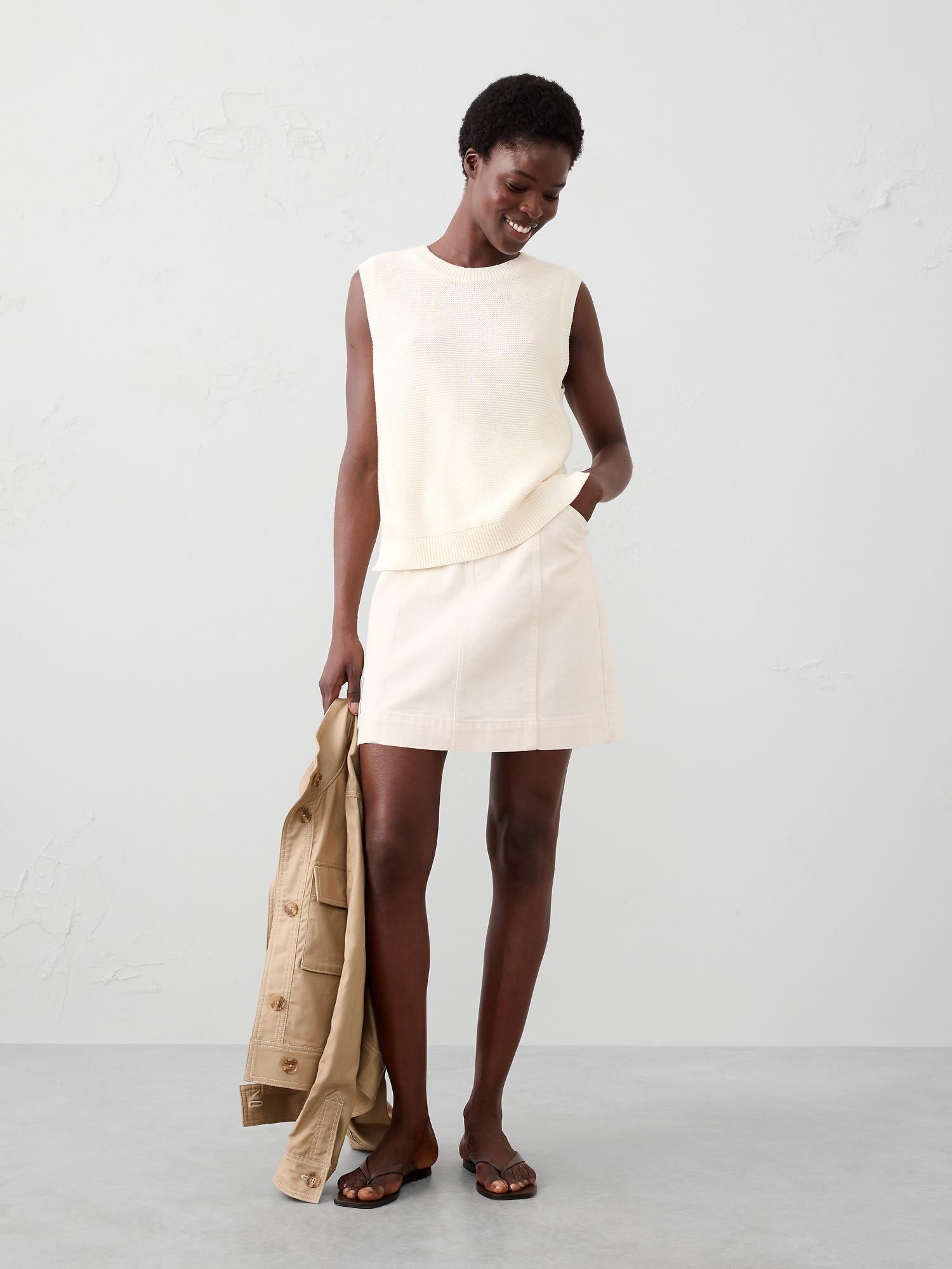 textured sweater tank