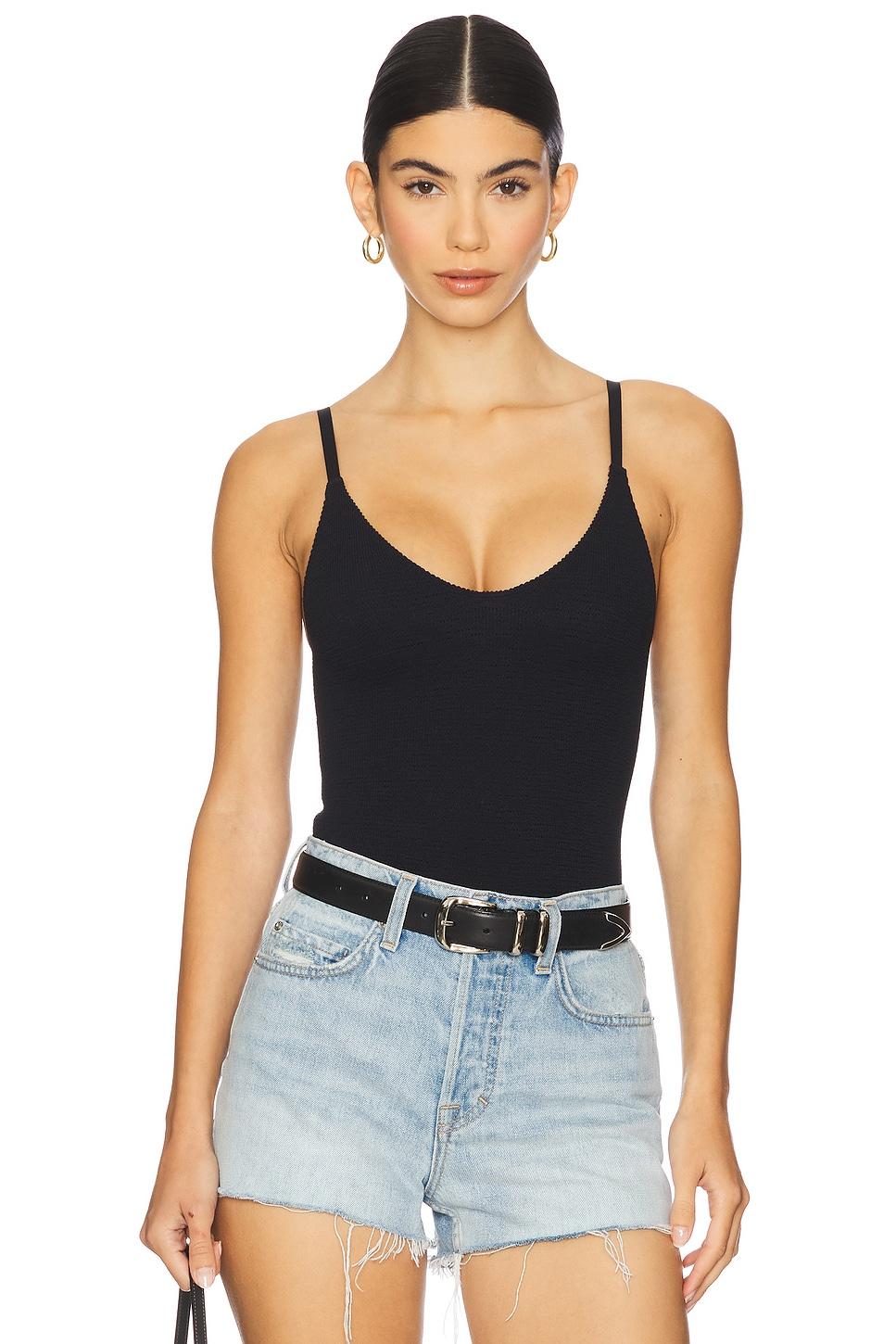 textured triangle bodysuit