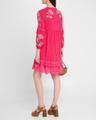 teyros scalloped floral-embroidered mini dress