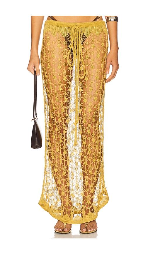 tg botanical marsala skirt in yellow.