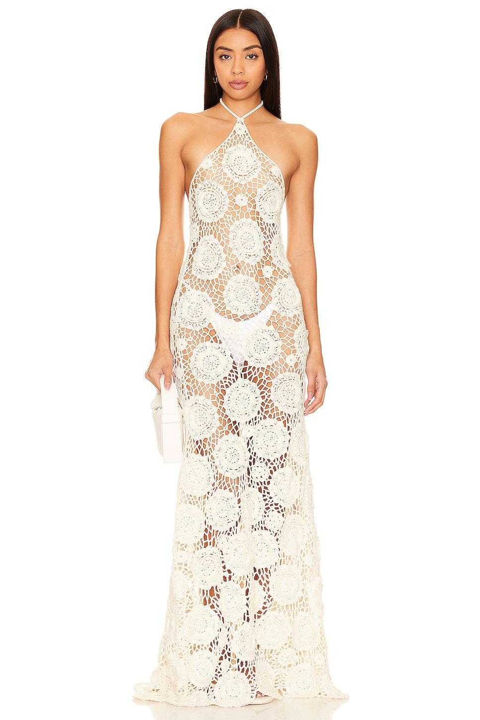 thalassa floral crochet dress