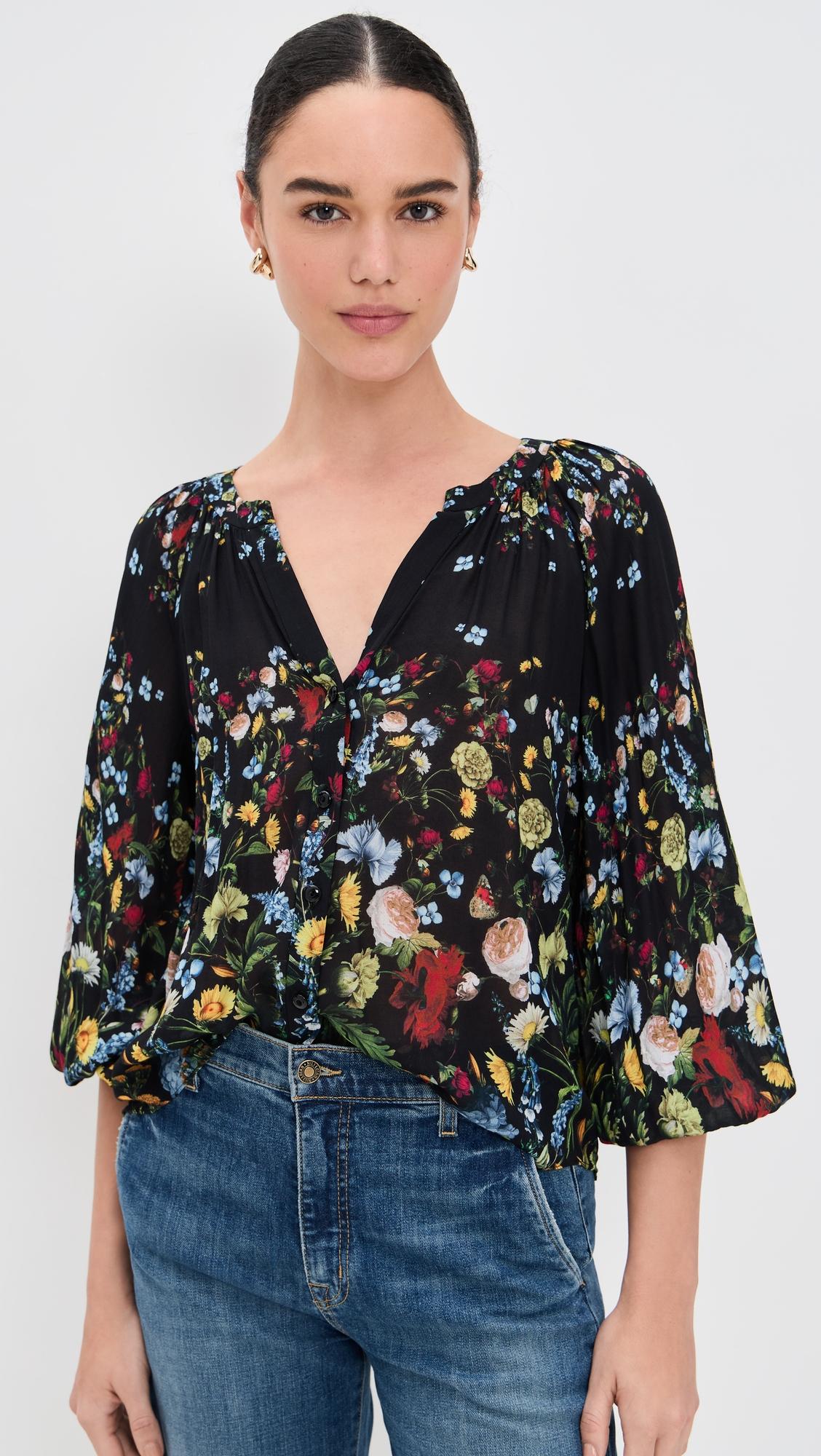 thalia button down blouse