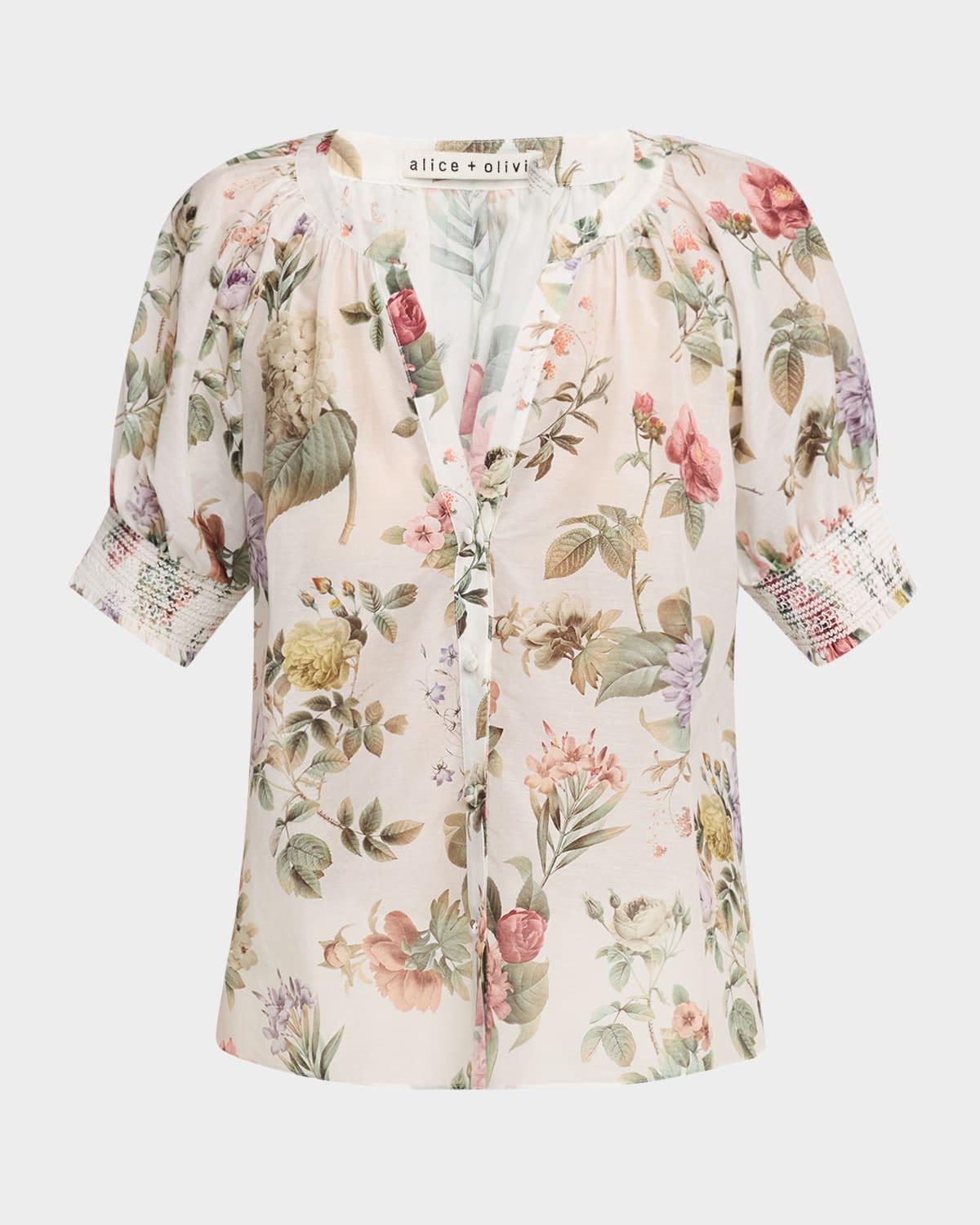 thalia puff-sleeve blouse