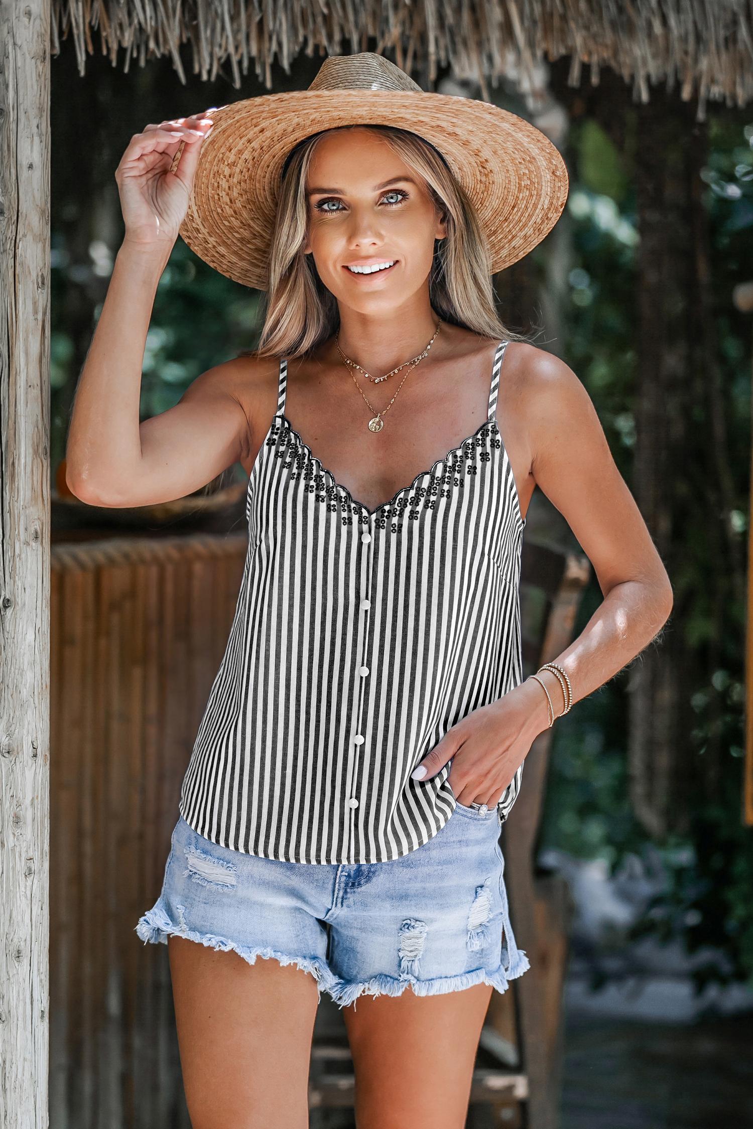 that’s for shore striped top - l