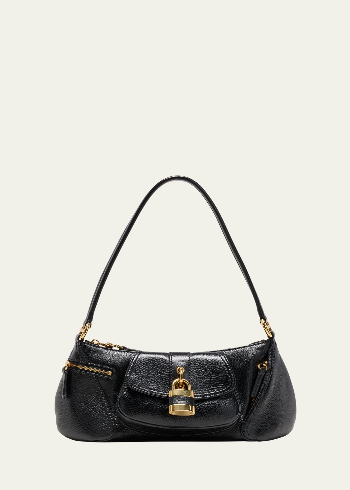 the 99 shoulder bag in shiny grained calfskin