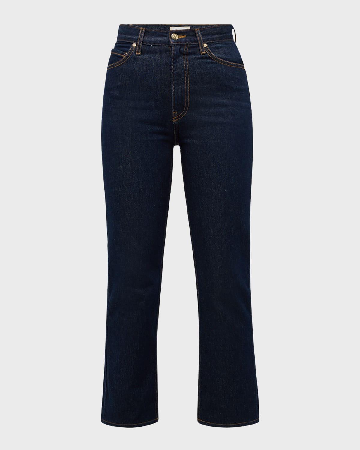 the agnes cropped straight-leg denim jeans