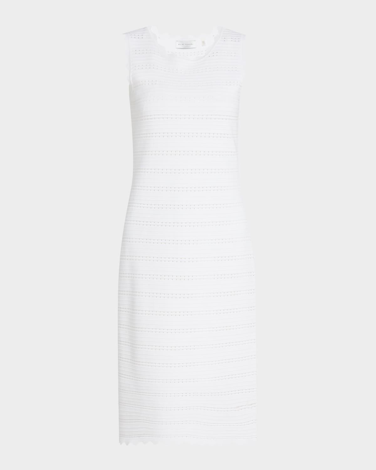the alessandra scalloped pointelle midi dress