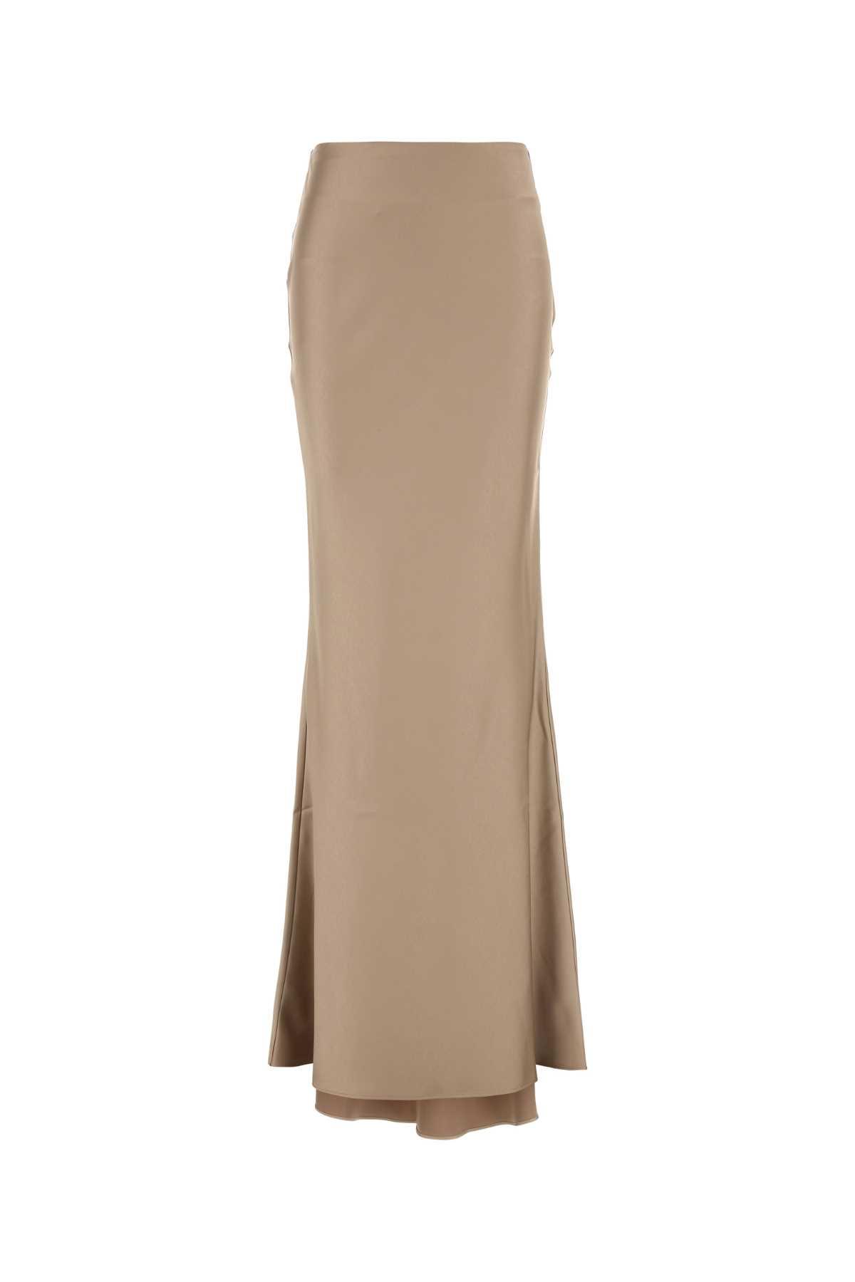 the andamane beige satin skirt