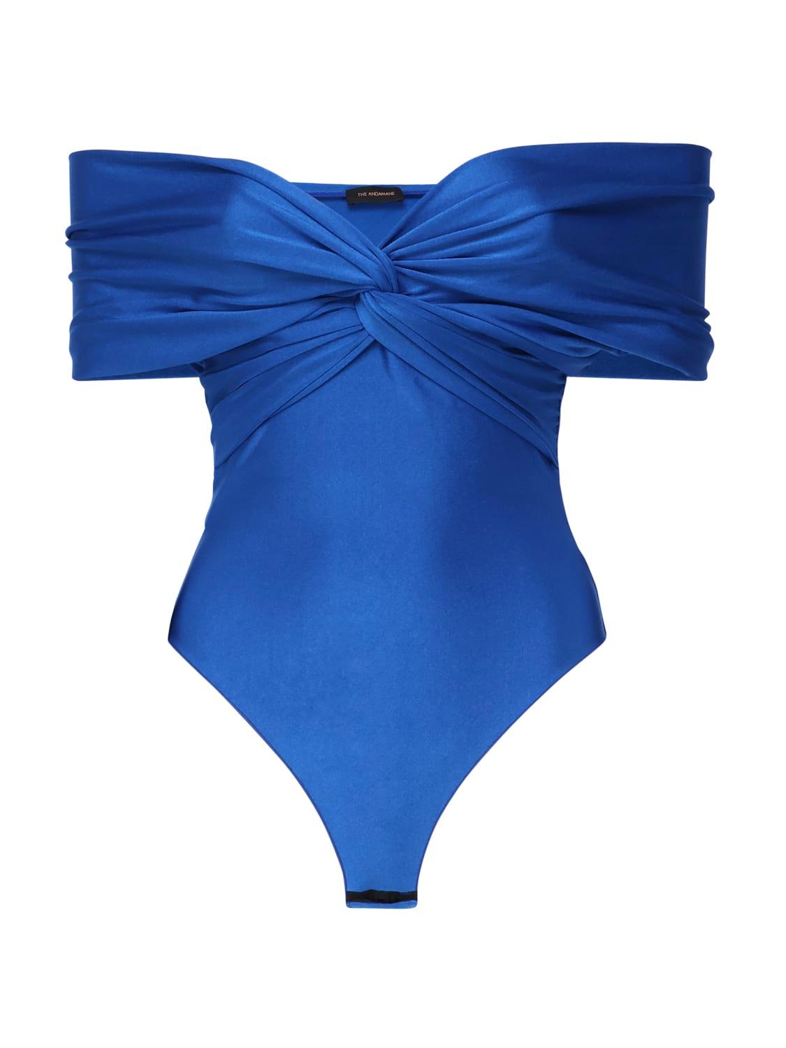 the andamane bodysuit with crossover neckline