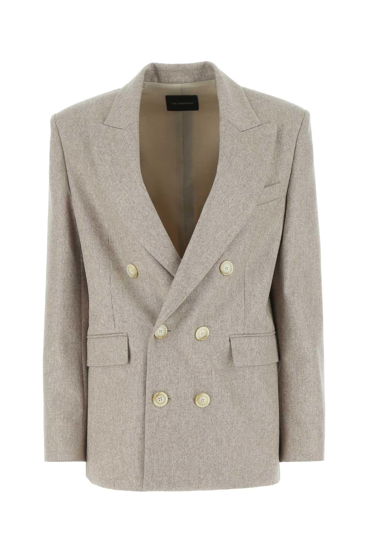 the andamane dove grey stretch wool blend blazer