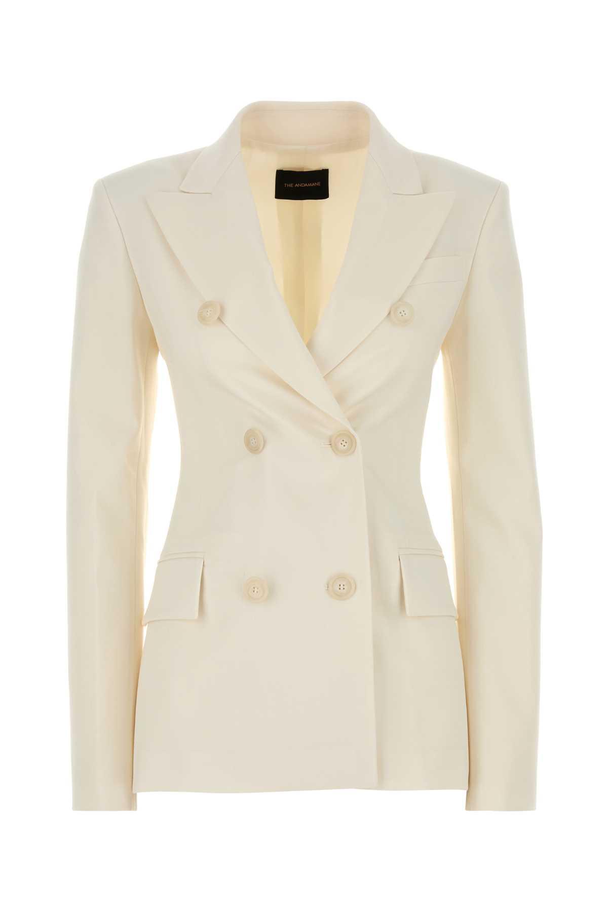 the andamane ivory stretch gabardine blazer