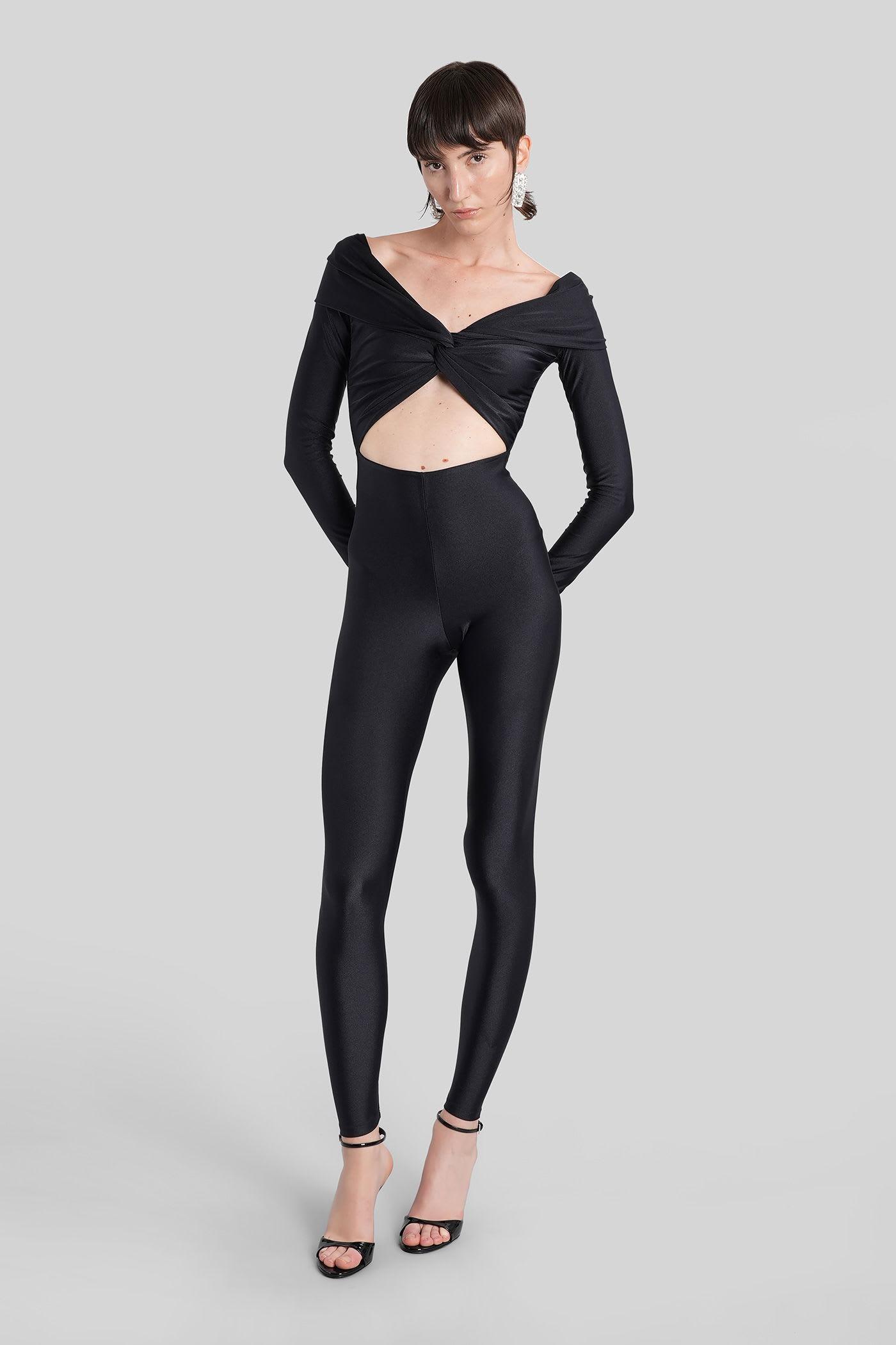 the andamane kendall jumpsuit in black polyamide