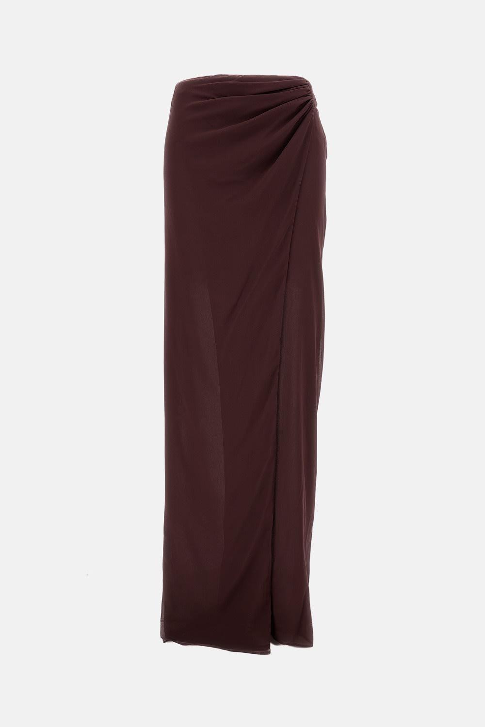the andamane phoebe wrap midi skirt