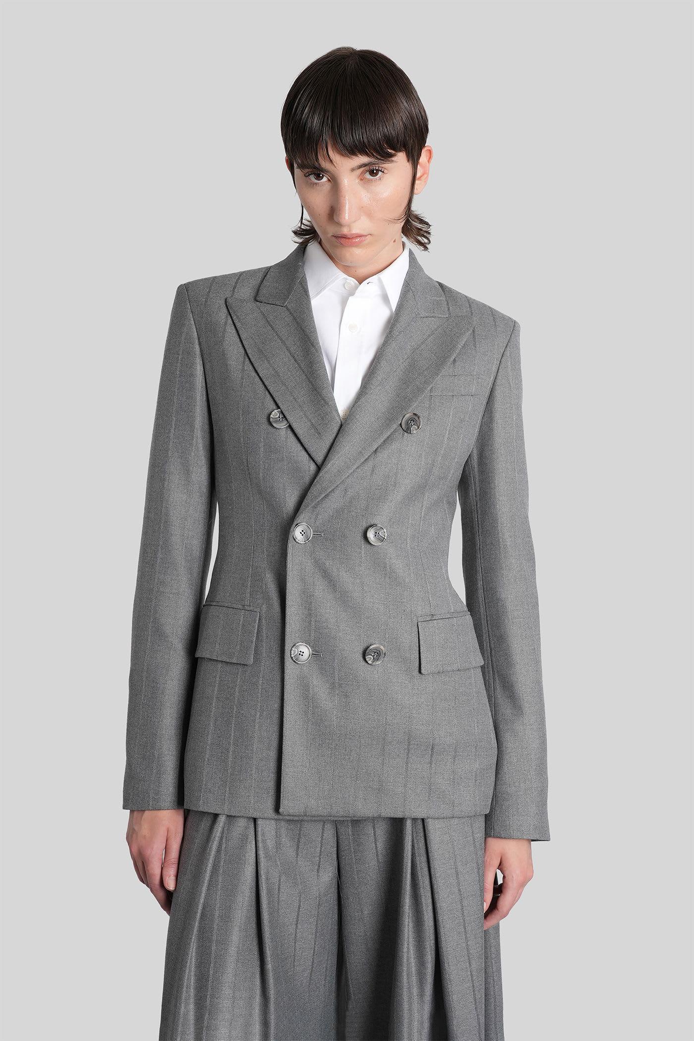 the andamane shannon blazer in grey polyester