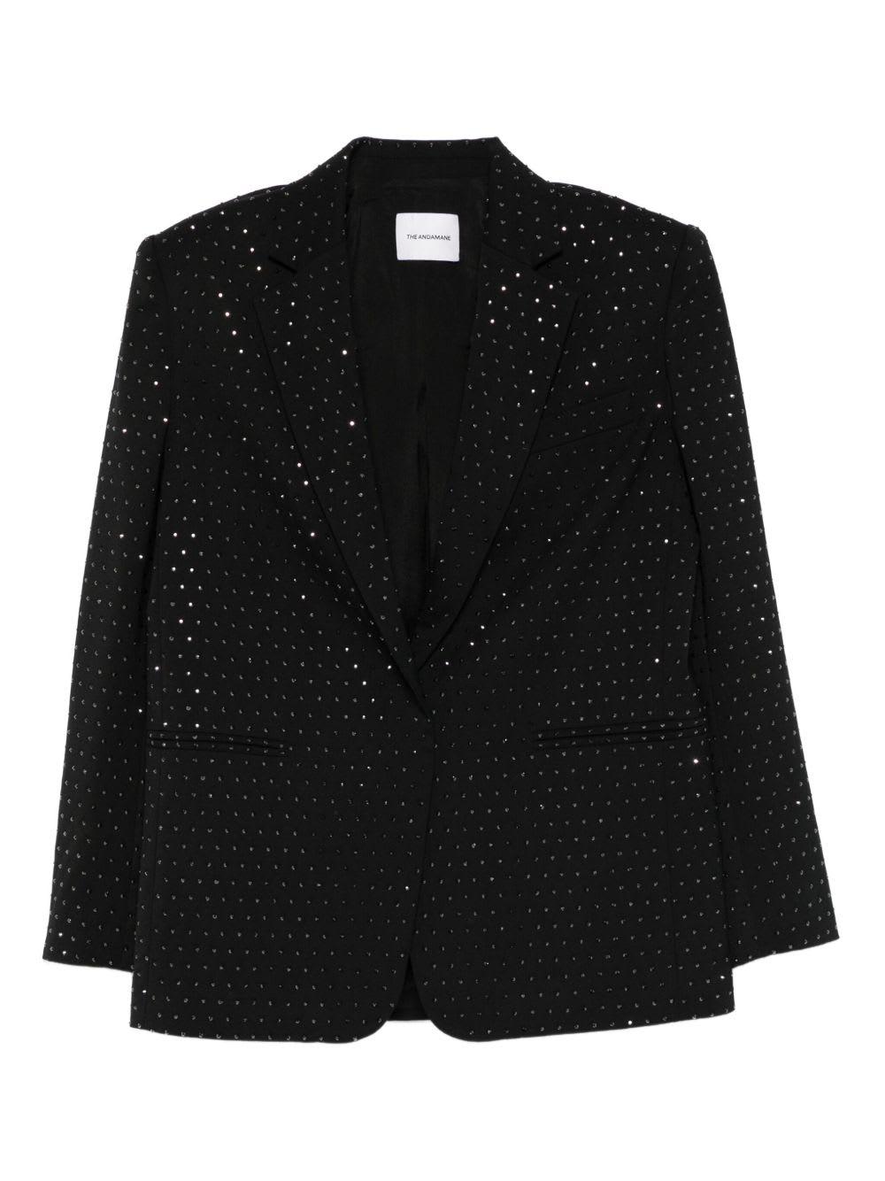 the andamane single-breasted crystal-embellished blazer