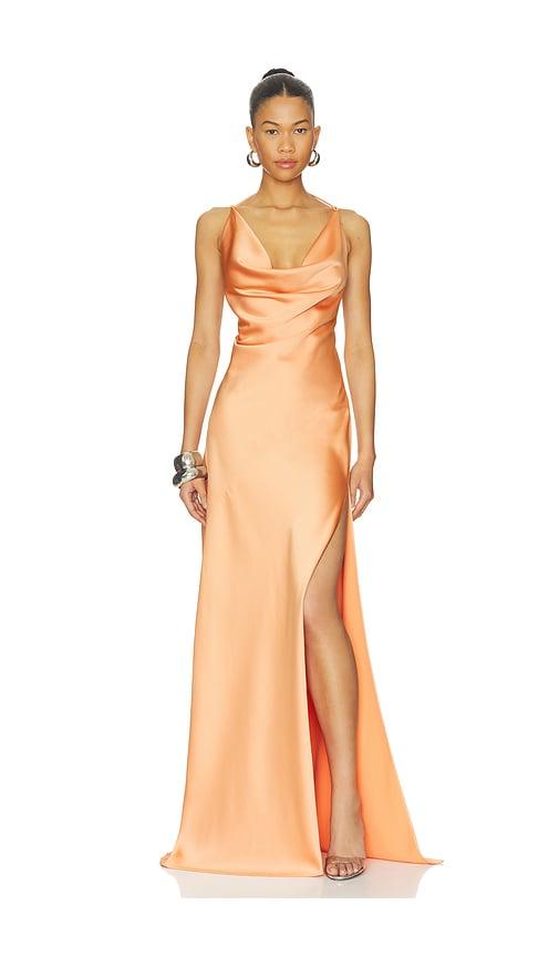 the andamane vera maxi dress in peach.