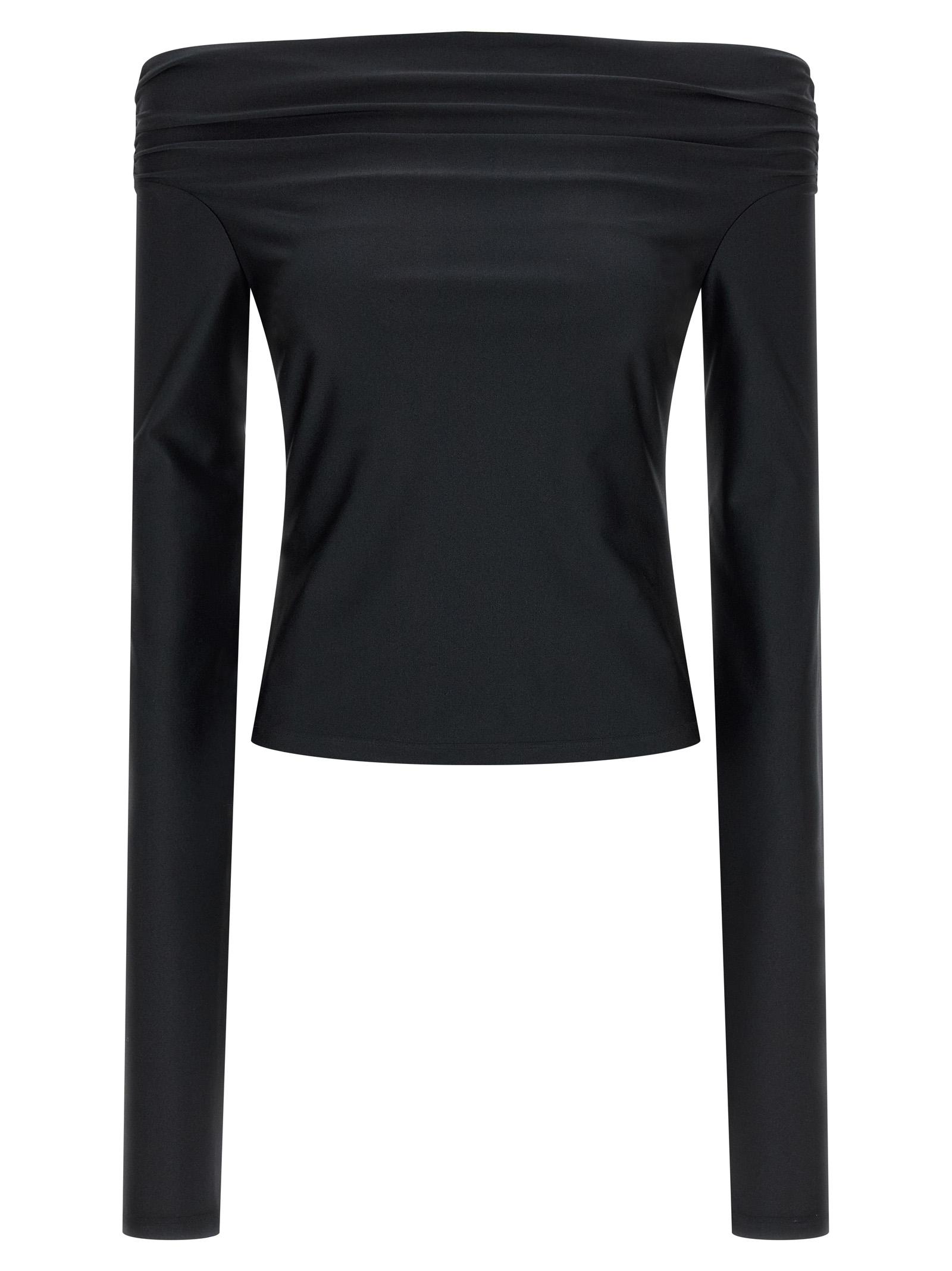the andamane wallis top black polyamide tops - women