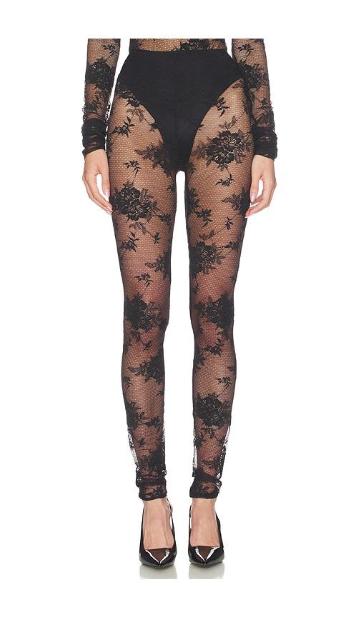 the andamane zillah lace leggings in black.