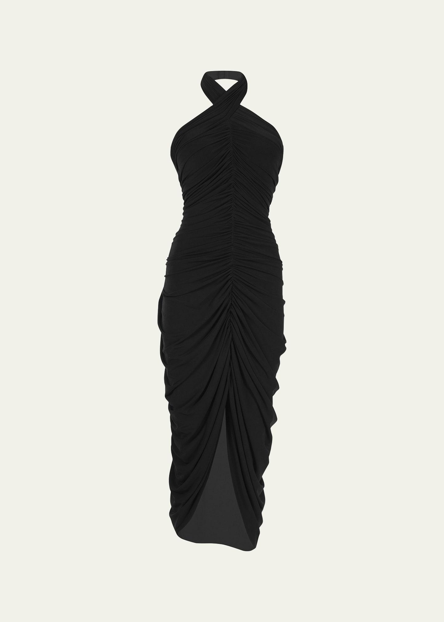 the athena drape long dress