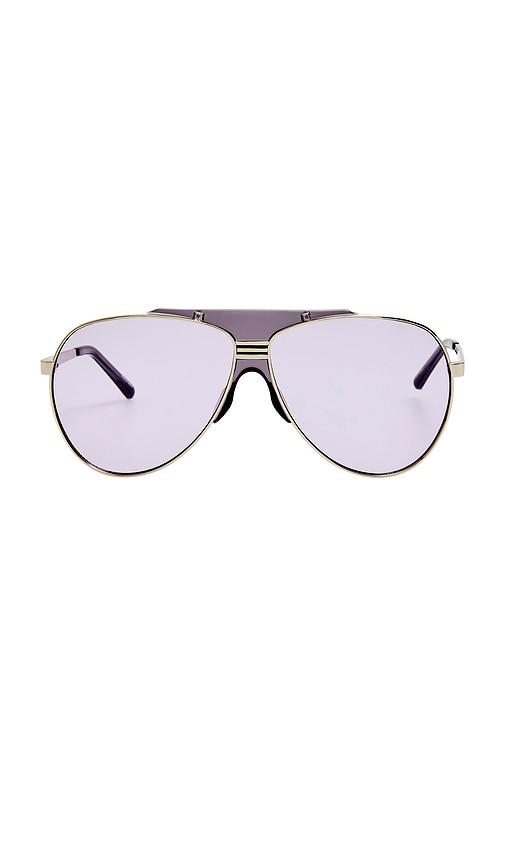 the attico amelia sunglasses in purple.