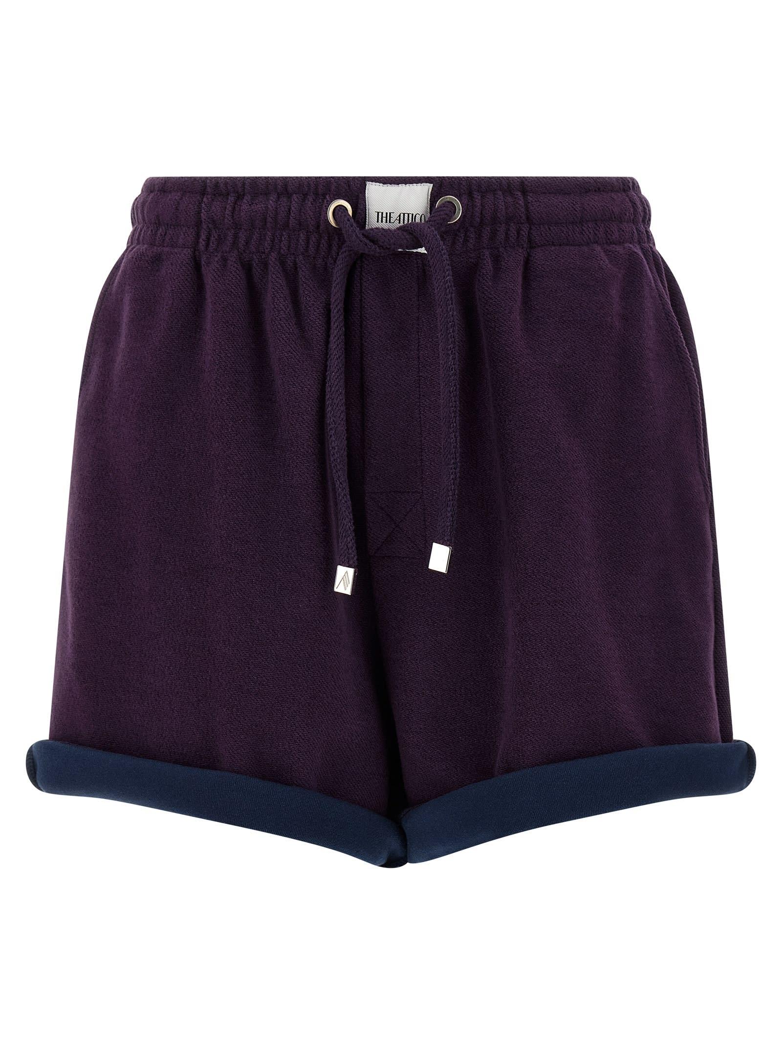 the attico american fleece shorts