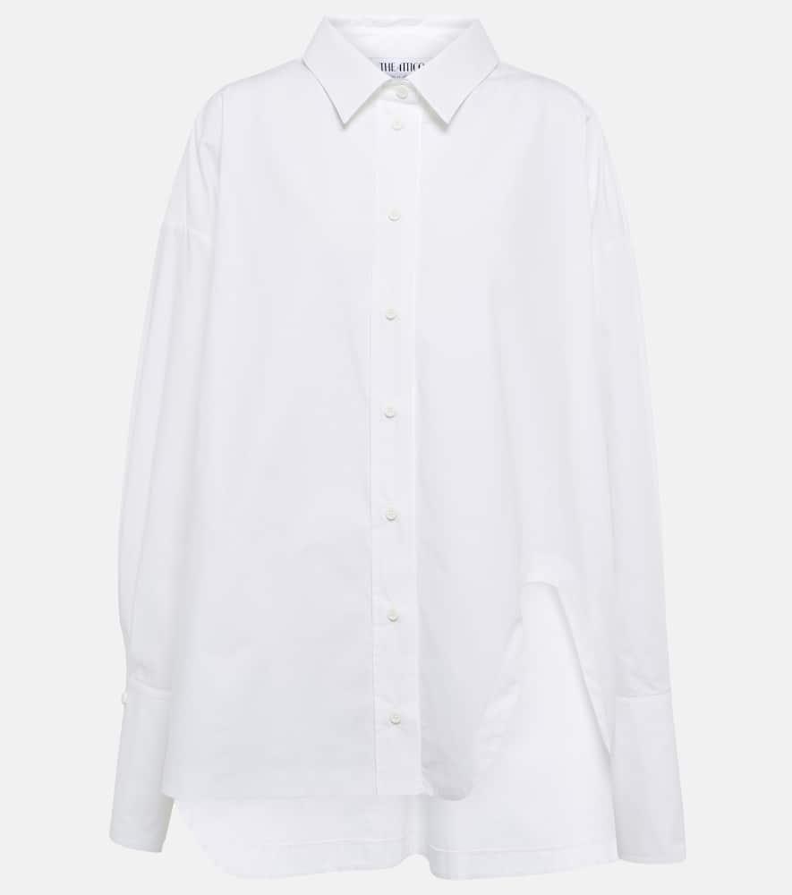 the attico asymmetric cotton poplin shirt