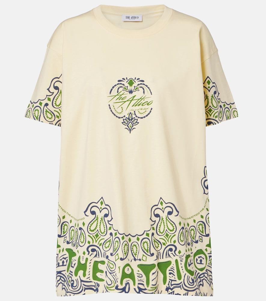 the attico bandana oversized cotton jersey t