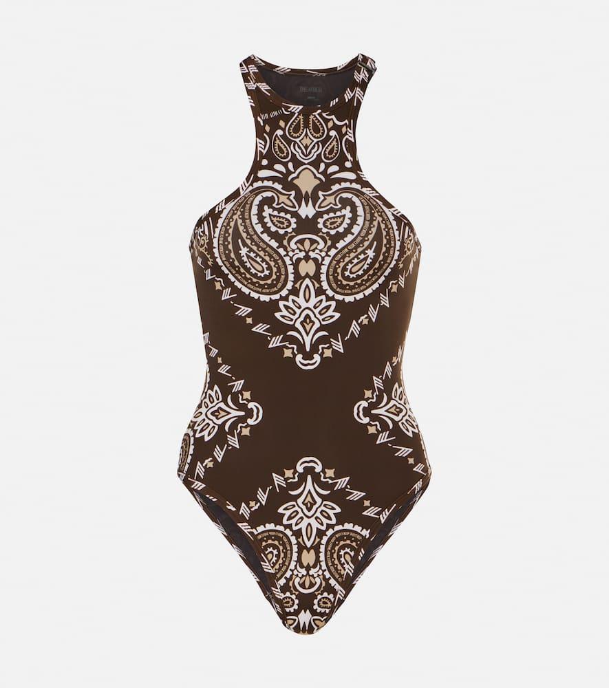 the attico bandana printed swimsuit