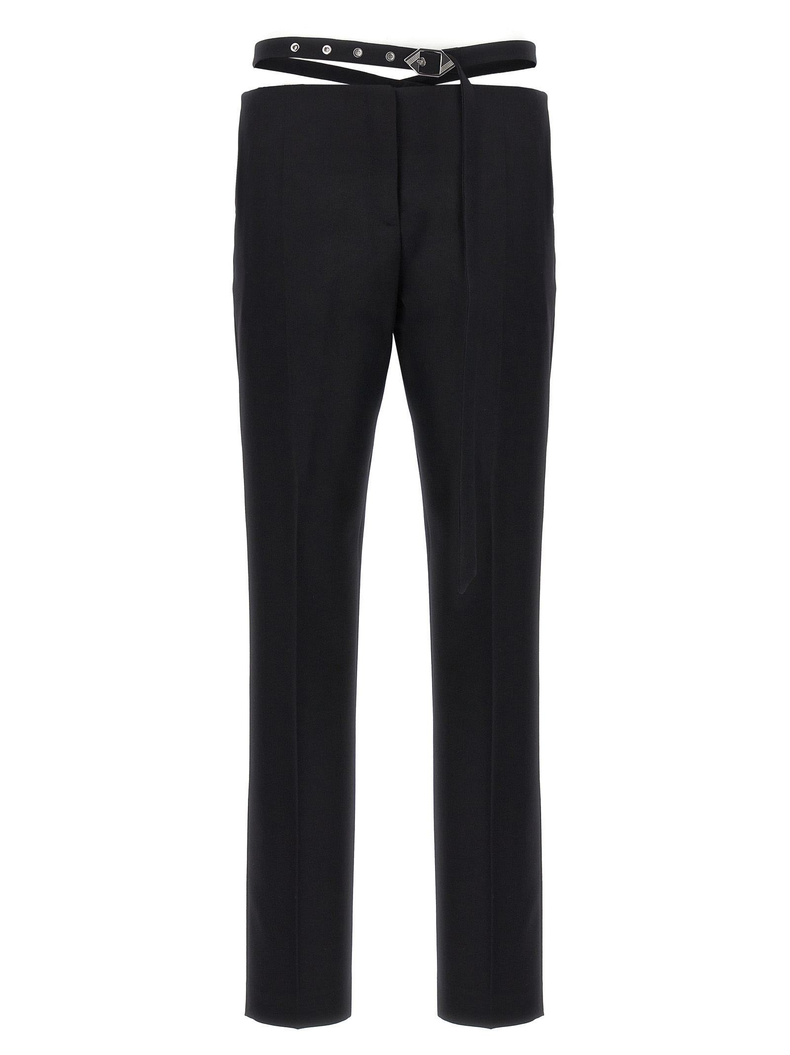 the attico belt detail trousers