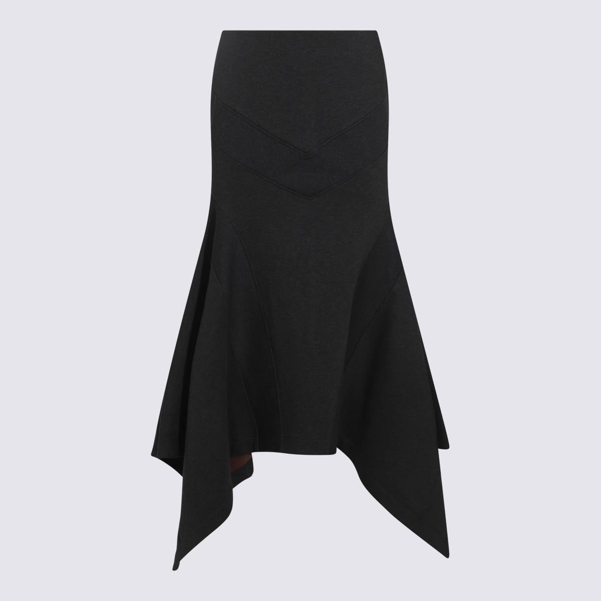 the attico black cotton skirt