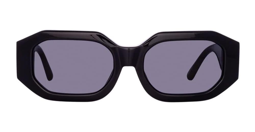 the attico blake - black / silver sunglasses