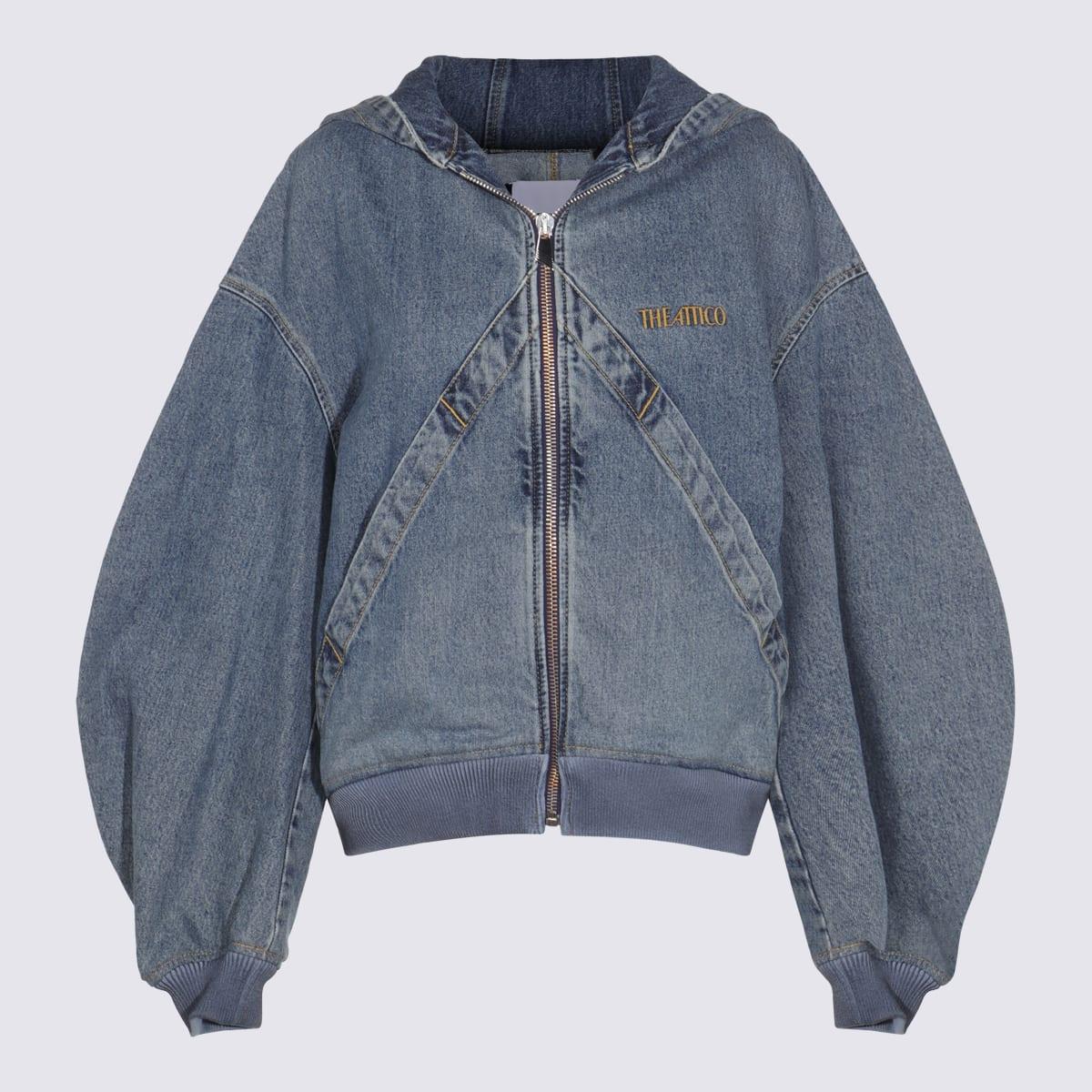 the attico blue cotton denim jacket