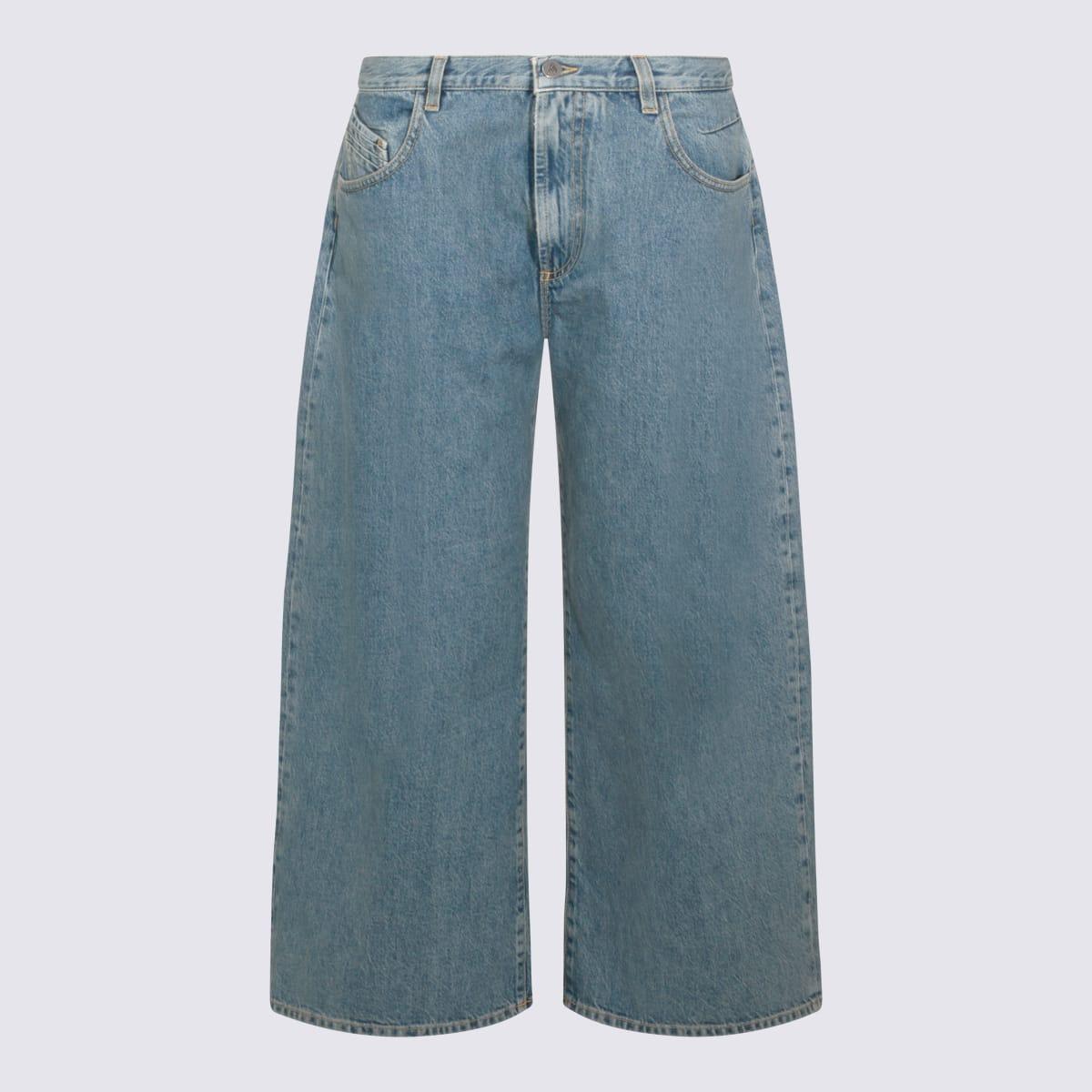 the attico blue cotton jeans