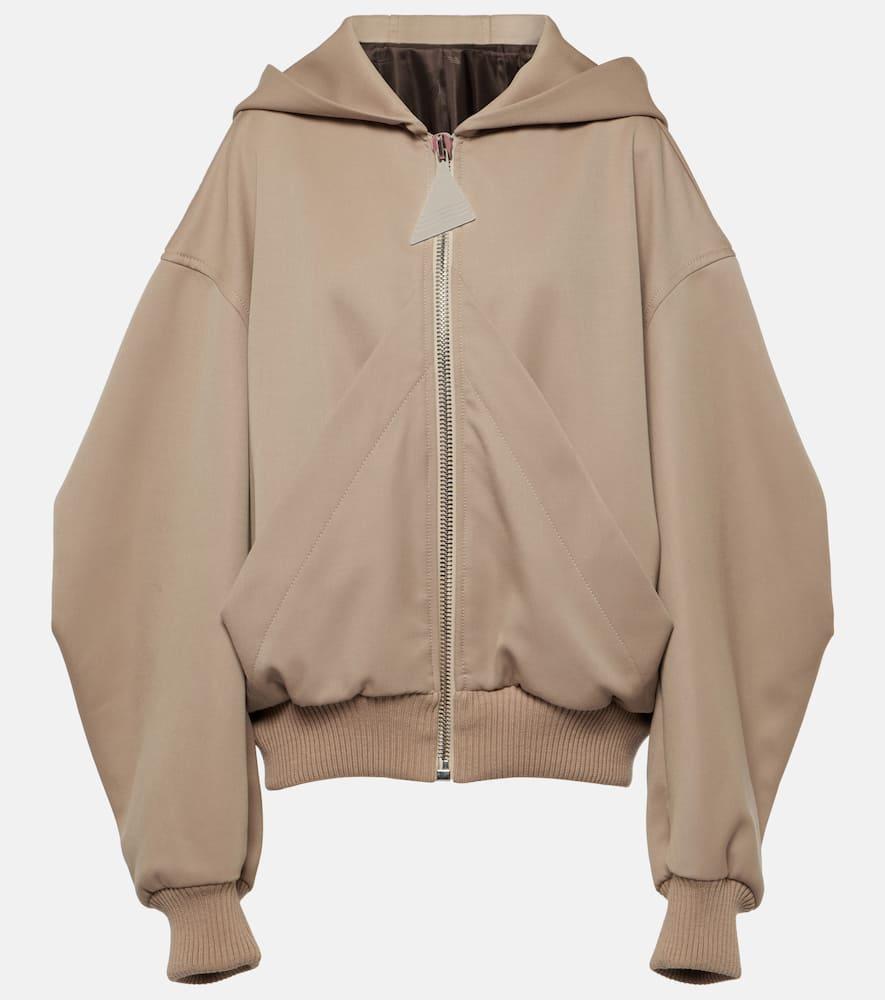 the attico bomber wool gabardine jacket