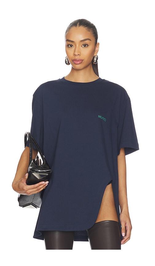 the attico boxy tee in navy.