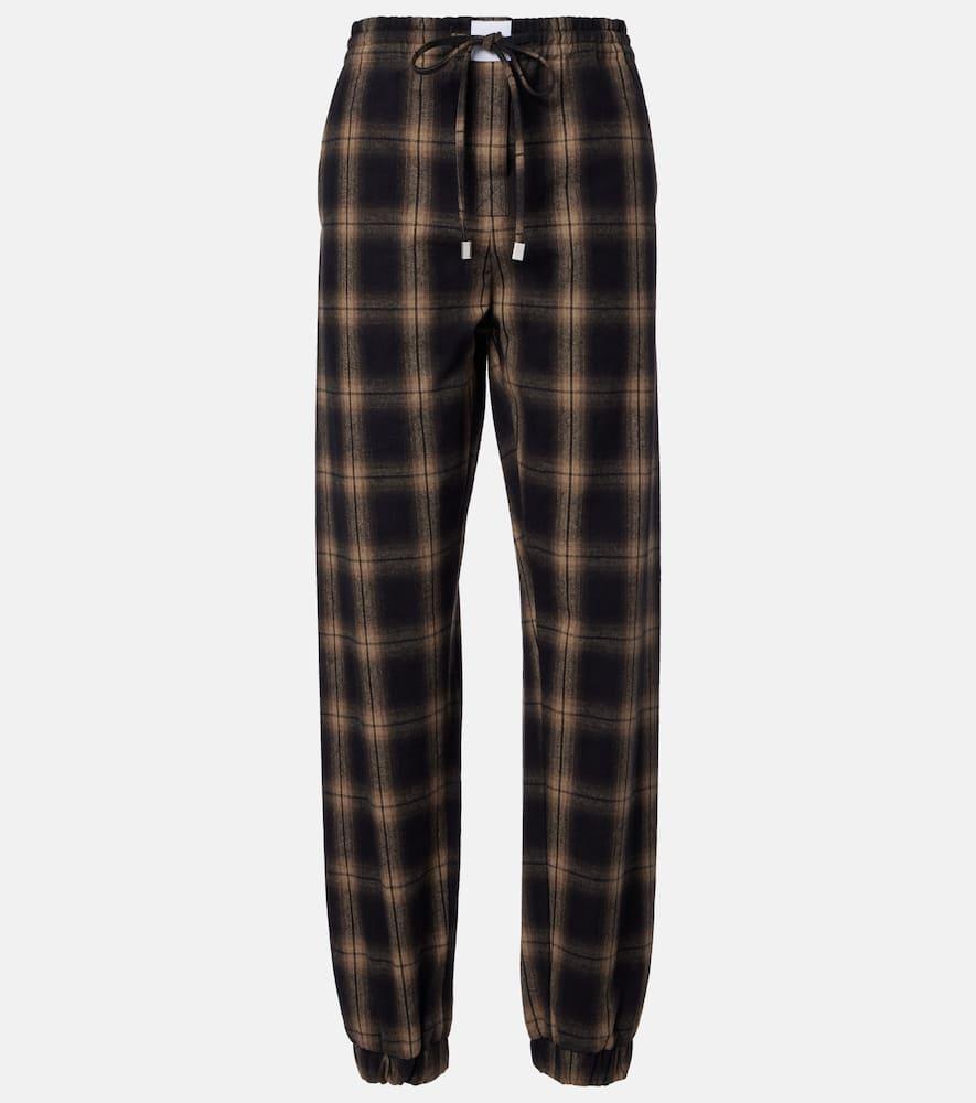 the attico checked cotton sweatpants