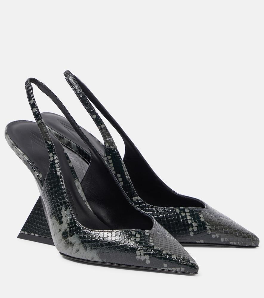 the attico cheope 105 leather slingback pumps