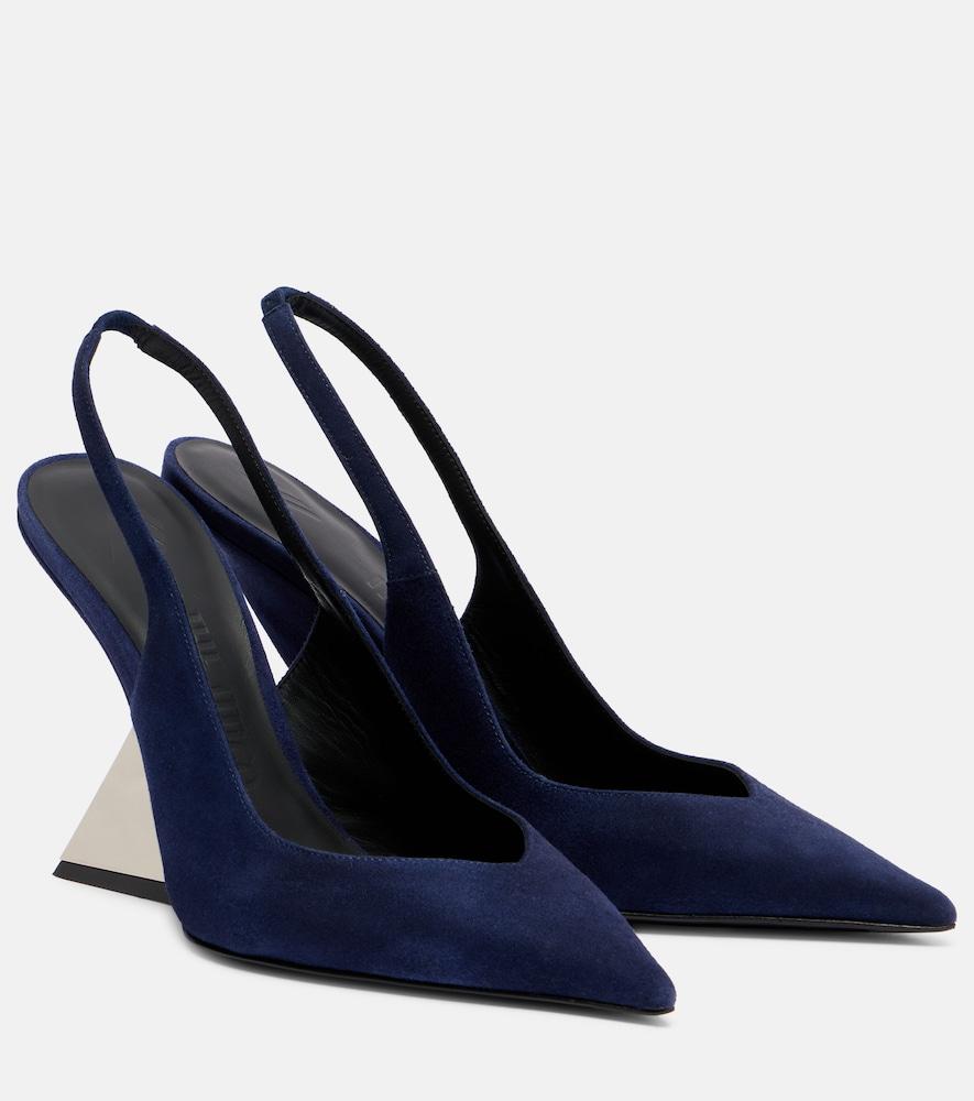 the attico cheope 105 suede slingback pumps