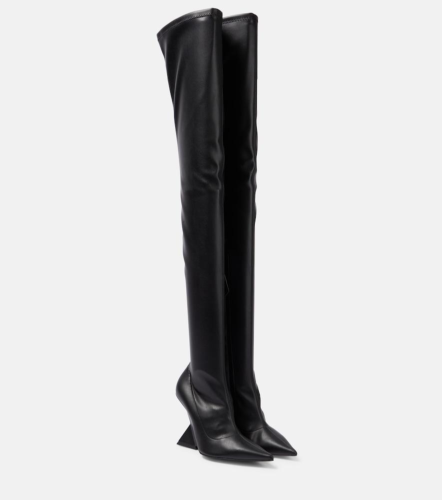 the attico cheope leather over-the-knee boots