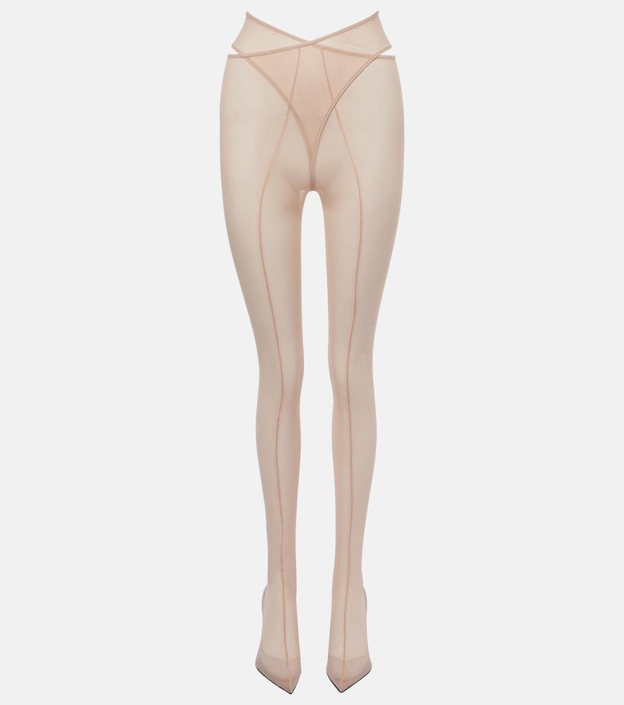 the attico cheopissima mesh over-the-knee boots