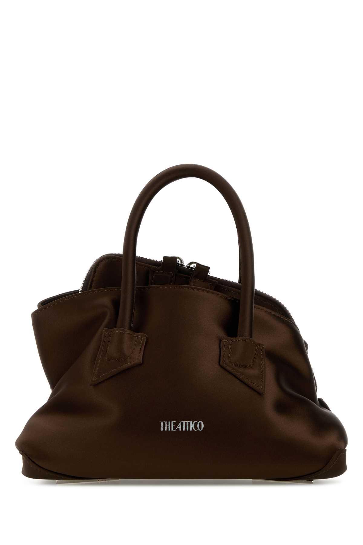the attico chocolate satin mini la passeggiata handbag