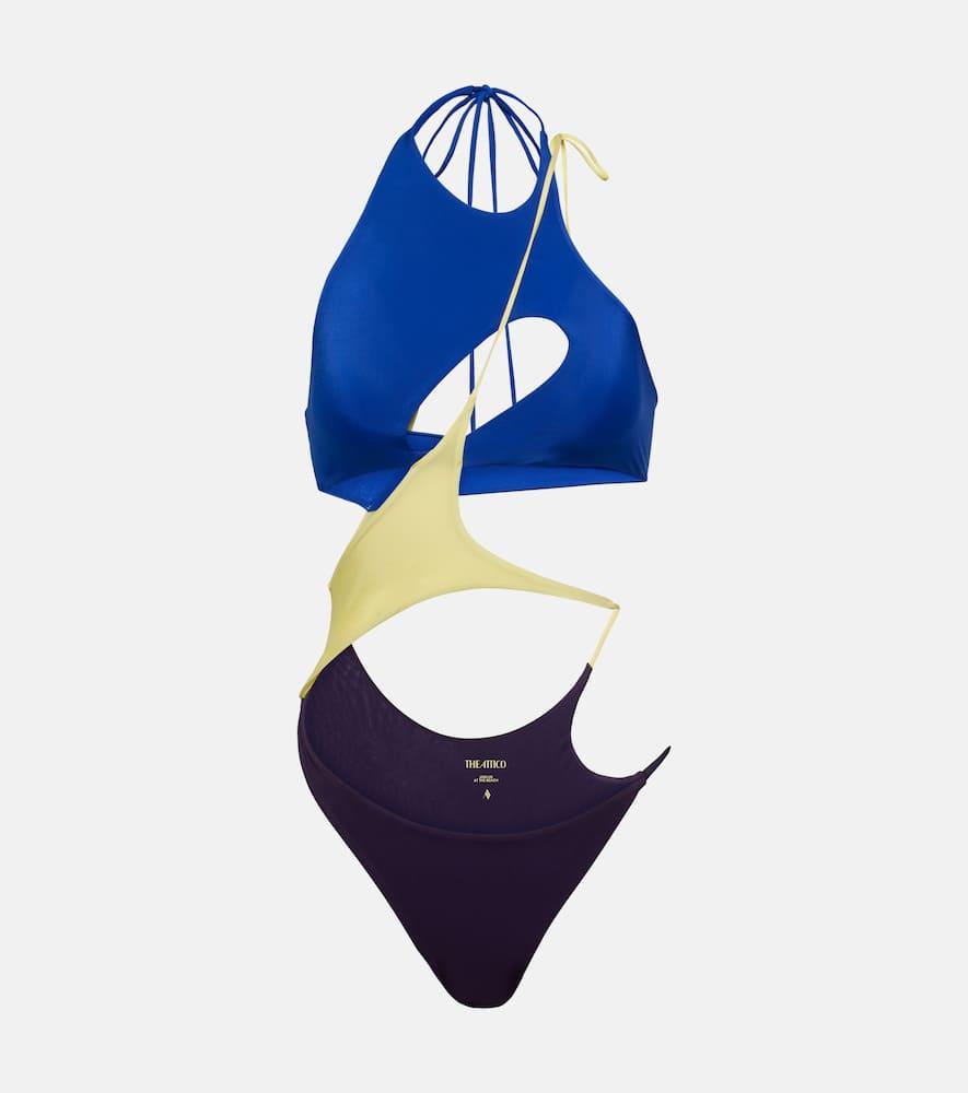 the attico colorblocked cutout swimsuit