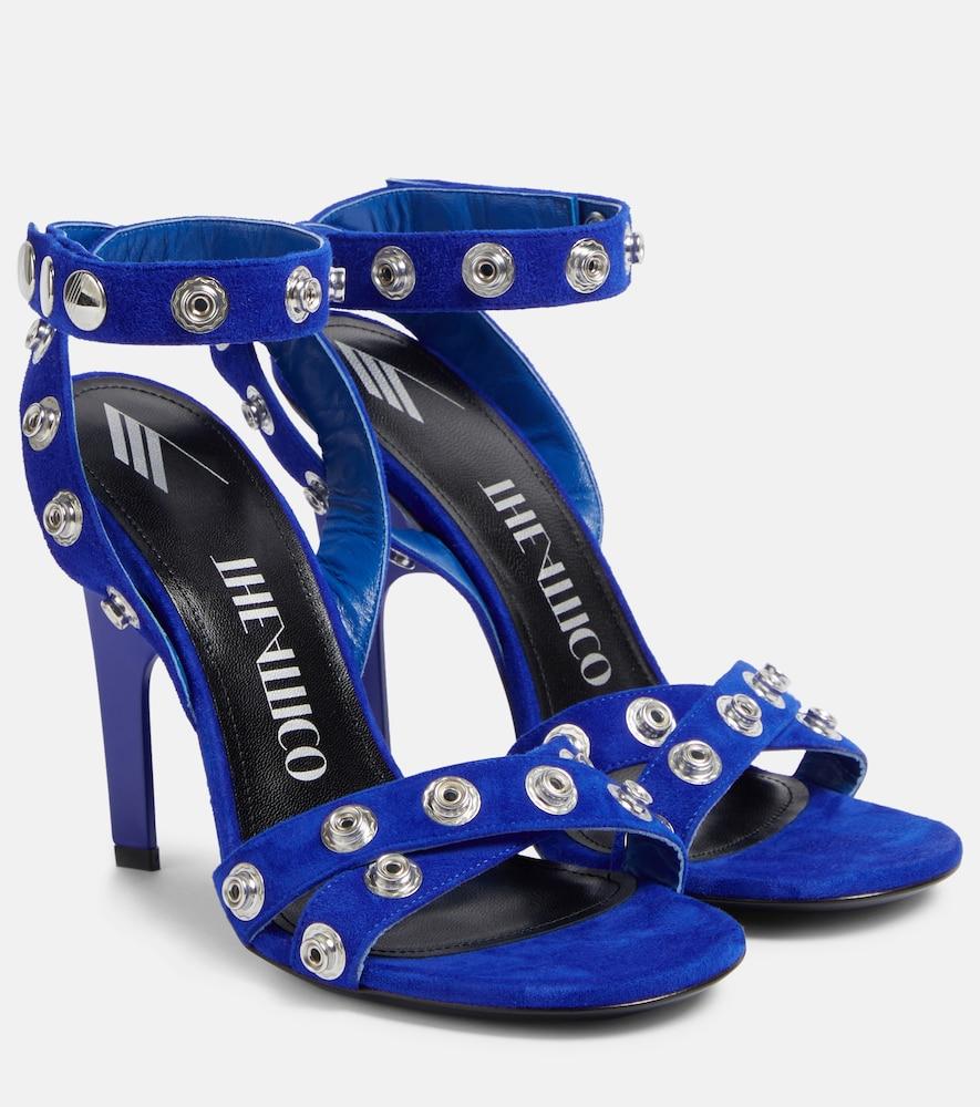 the attico cosmo 105 studded suede sandals
