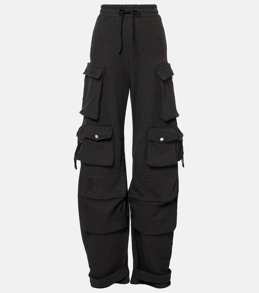 the attico cotton fleece cargo pants