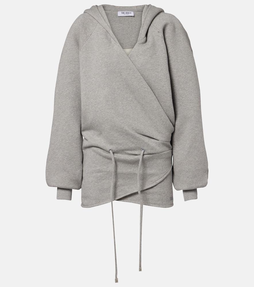 the attico cotton jersey sweatshirt dress