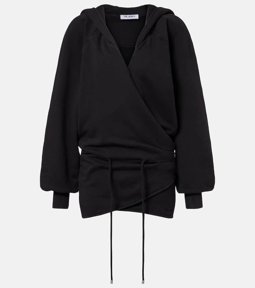 the attico cotton jersey sweatshirt dress
